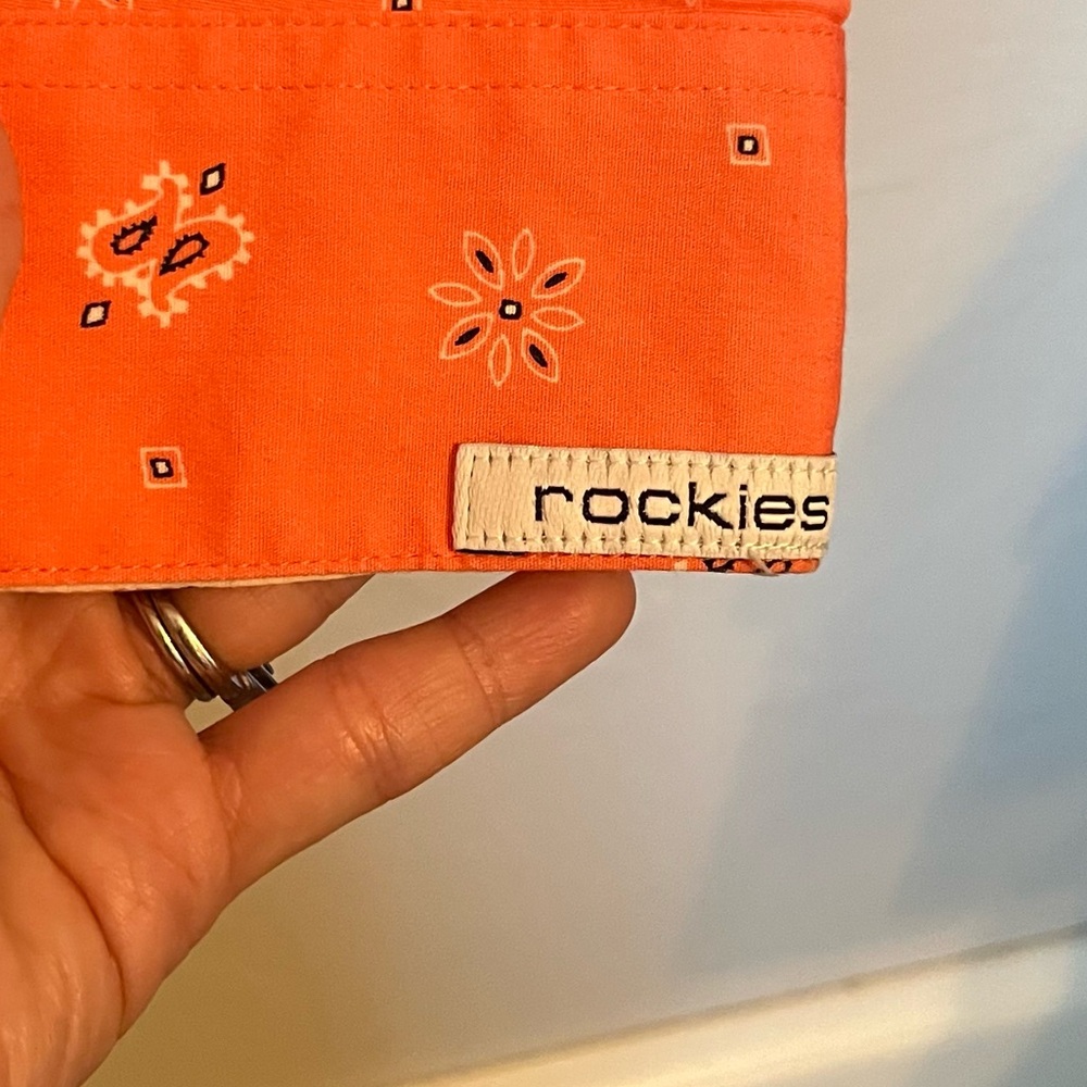 ROCKIES x Vintage Coral Bandana Print Pearl Snap Western Shirt Sz S Like New - Picture 6 of 12